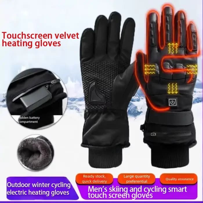 Gants électriques chauffants pour écran tactile pour hommes