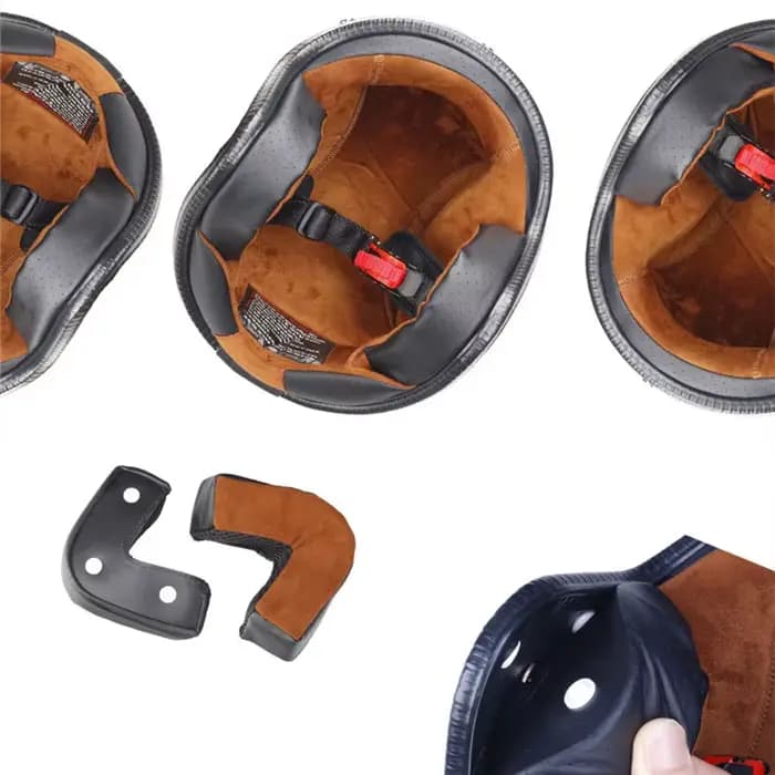 Casque de moto vintage argenté