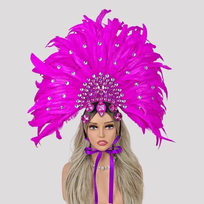 Accessoires de costume pour bal de promo et carnaval, coiffe en plumes artificielles, accessoires pour cheveux, accessoires de personnage pour défilé d'Halloween, accessoires de cosplay