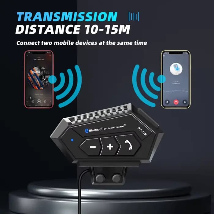 Casque de moto étanche compatible Bluetooth