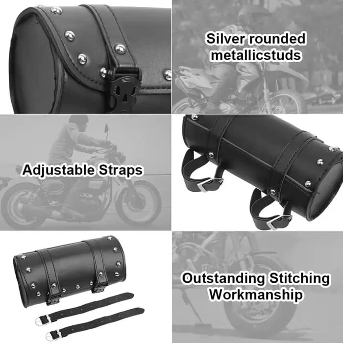 Sacs de moto en cuir Pu noir