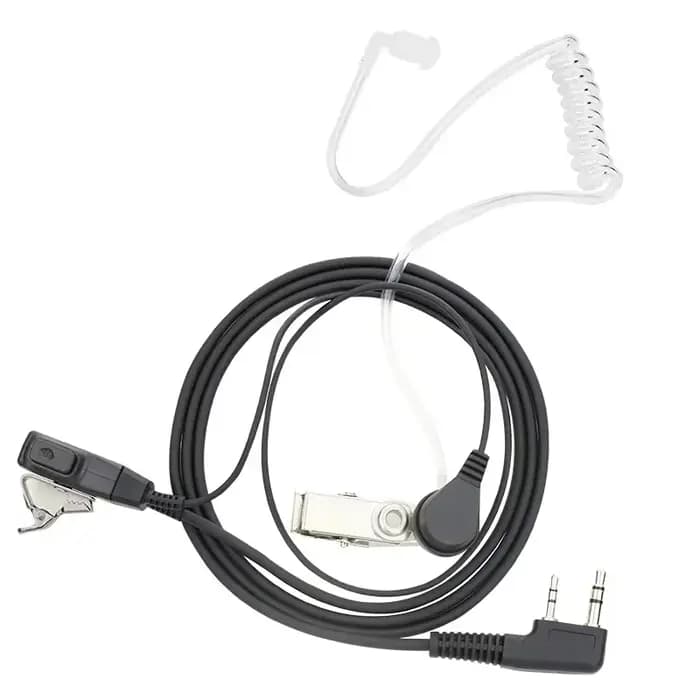 2 Pin PTT MIC Casque Covert Acoustic Tube In-Ear Oreillette Pour MendTYT Baofeng UV-5R BF-888S CB Radio Accessoires