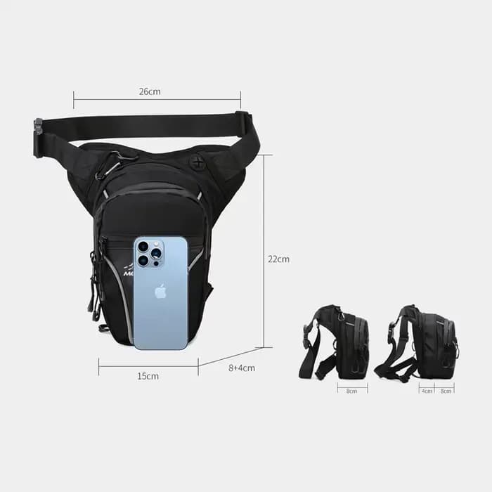 Nouveau sac de jambe de moto multifonction