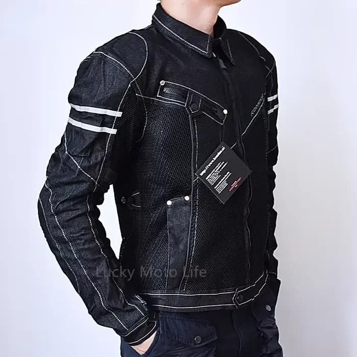 KOMINE JK006 veste printemps respirant Denim maille course Ride haute performance résistance aux chutes vêtements moto