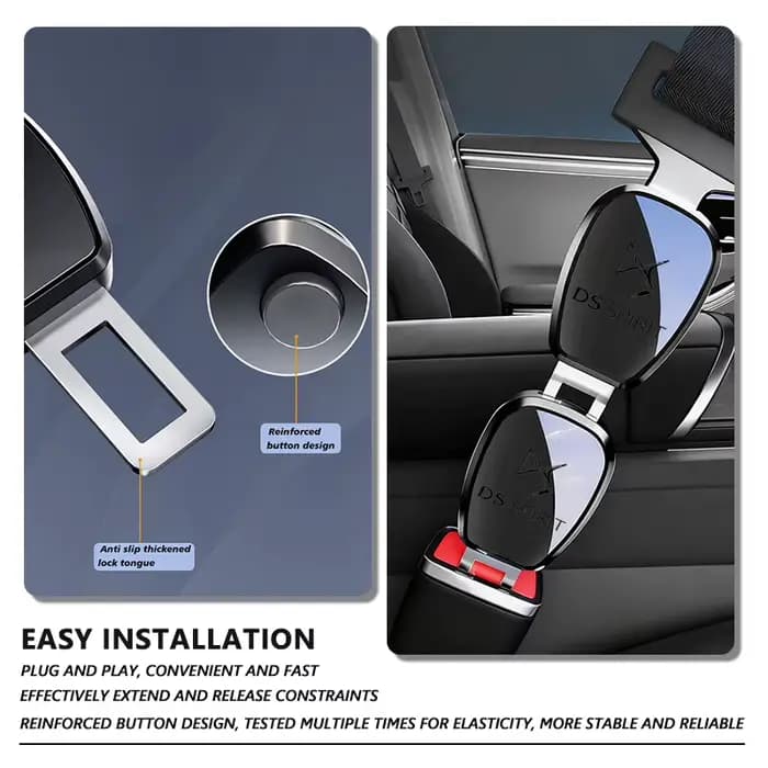 Bouchon de boucle de ceinture de sécurité automobile, Extension de sangle de sécurité automobile, accessoires d'intérieur DS4S DS5 5LS DS3 DS4 DS6 DS7 DS9 e-tiense
