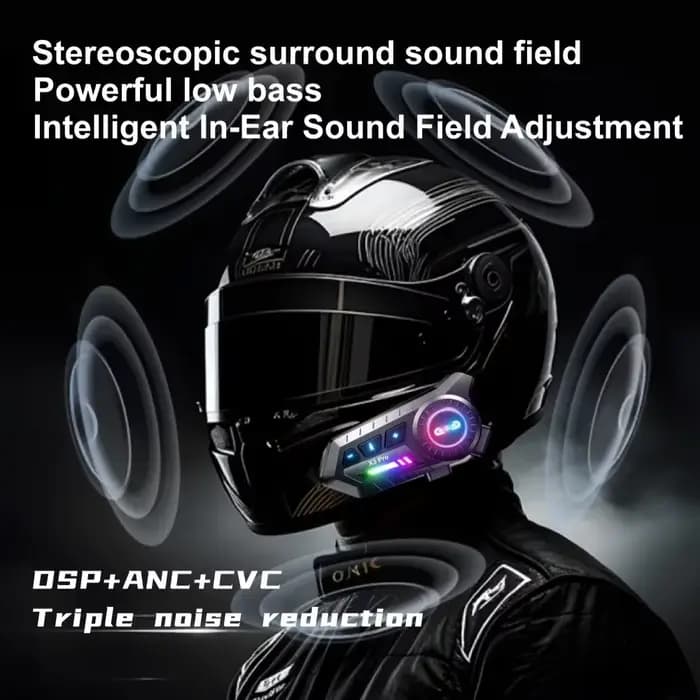 Casque de moto X3 Pro avec casque Bluetooth BT6.0