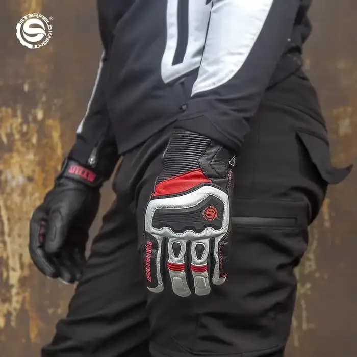 SFK gants de moto imperméables en cuir véritable équipement de Protection résistant au froid hommes thermique hiver chaud coupe-vent articles de Ski d'escalade