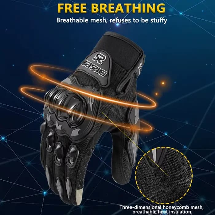 Gants de moto bleus été hommes femmes Motocross gant de course respirant