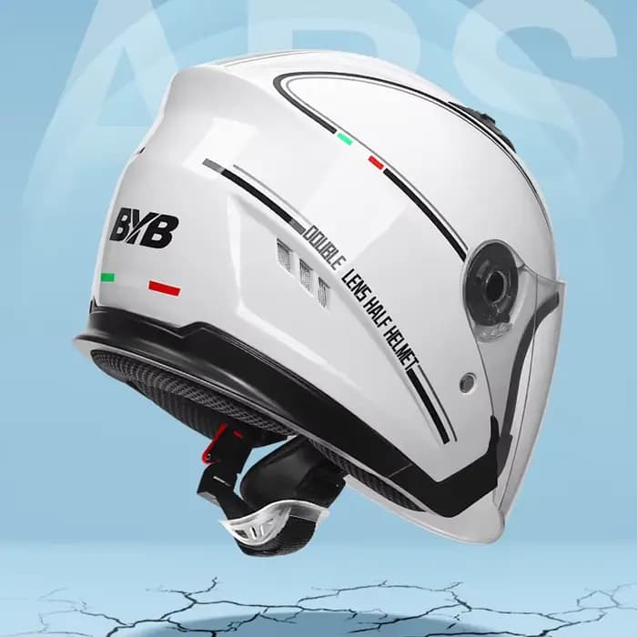 Casque de moto électrique quatre saisons à double visière anti-buée