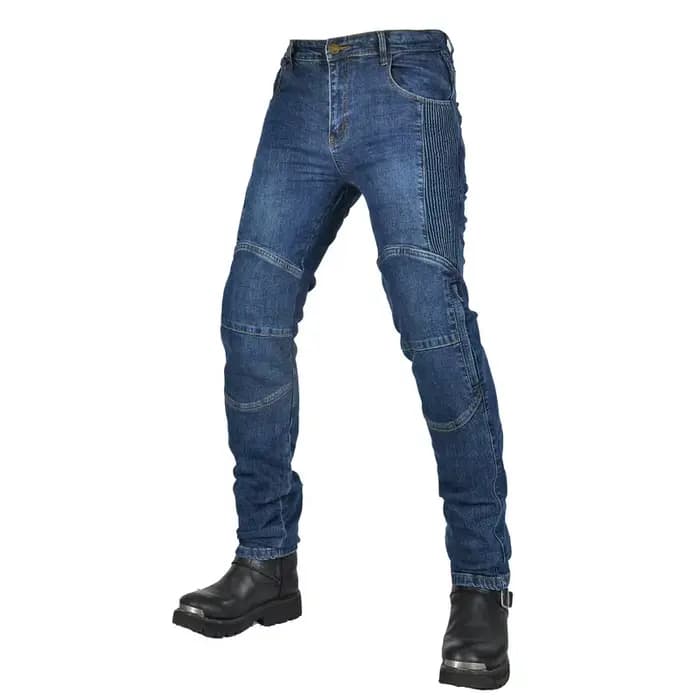 Pantalon en jean pour moto avec équipement de protection intégré