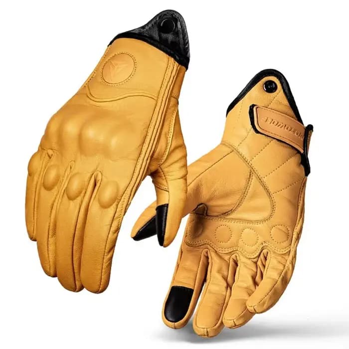 Gants de moto en cuir pour hommes et femmes