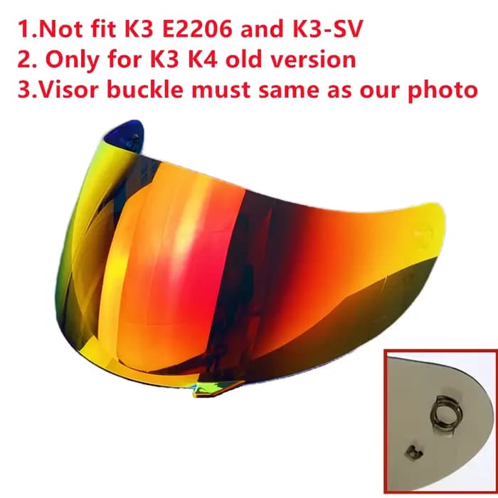 Visière de casque pour AGV Old K3 K4, bouclier facial de remplacement, Anti-buée, Protection UV, Polycarbonate Durable, Visière Moto Clear Vision