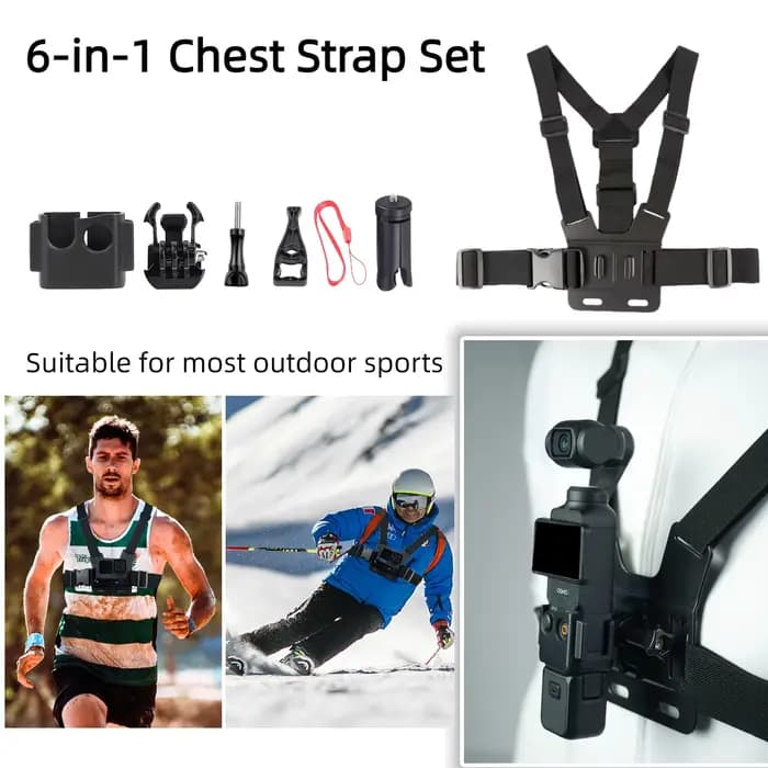 Accessoires pour DJI Pocket 3, clips pour sac à dos, sangles de poitrine, Mini trépieds, accessoires pour caméra d'action
