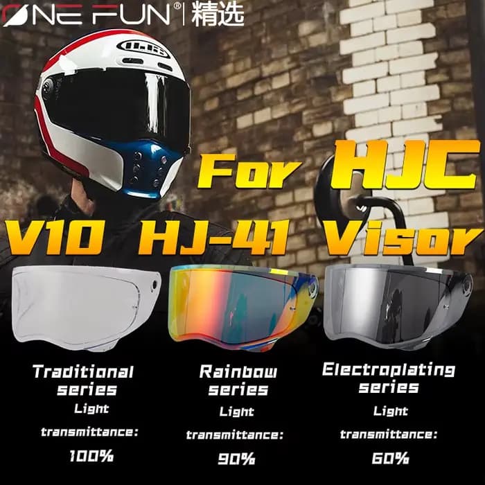 Visière de casque de moto HJ-41 pour HJC V10