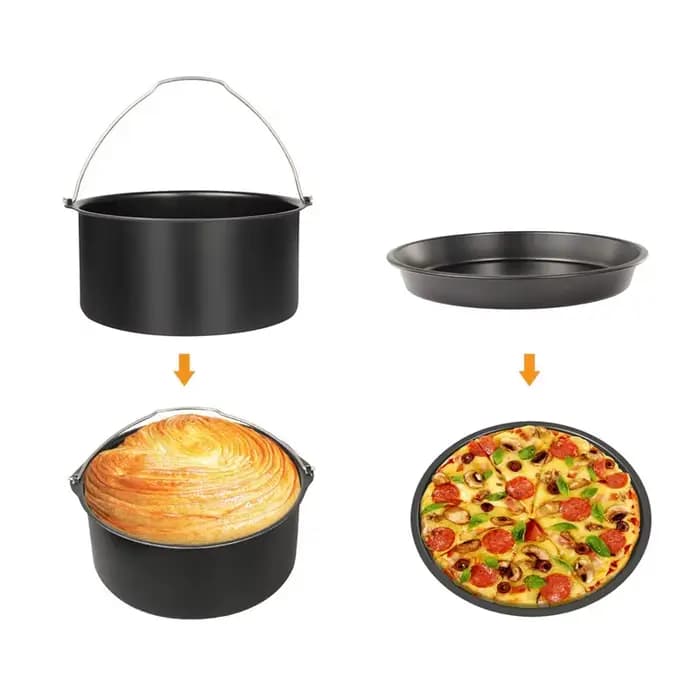 Accessoires de friteuse à Air durables, poêle à Pizza et seau à gâteaux, ensemble d'outils de cuisson pour pain et pâtisserie, accessoires de cuisine