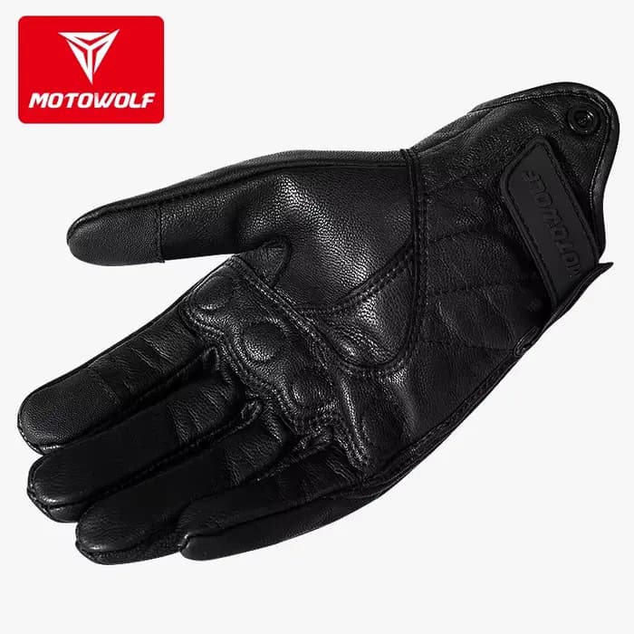 Gants de moto en cuir véritable