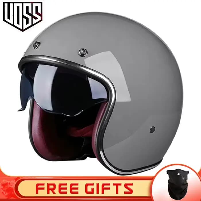 Casque de Moto Vintage casques de course Moto visage ouvert 3/4 Jet café Racer Cascos Para Moto Jet Casque rétro Kask Helm