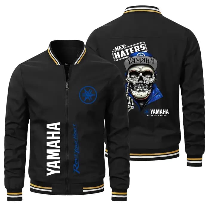 Nouvelles Vestes Moto 2026 – Blouson Bomber Hip-hop Harajuku avec Logo Yamaha – Vêtements de Sport et de Motard – Veste