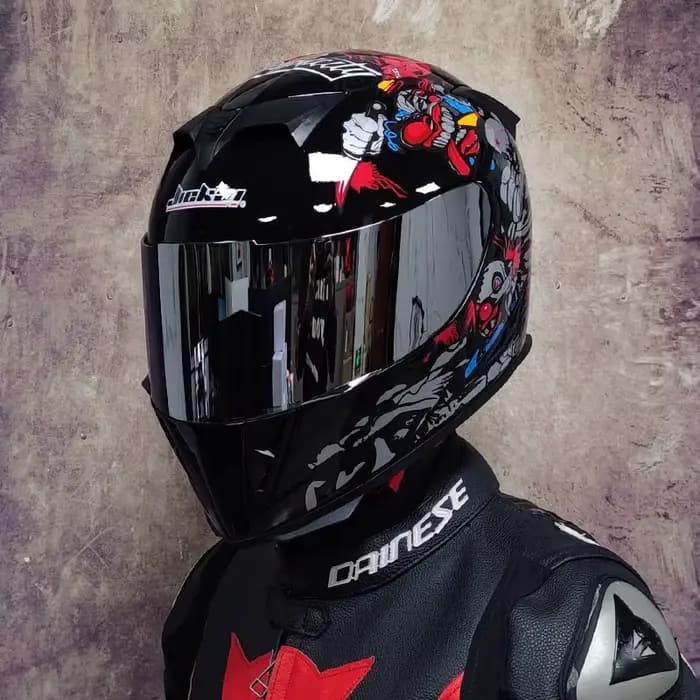 Casque de moto à double lentille avec pare-soleil intégré