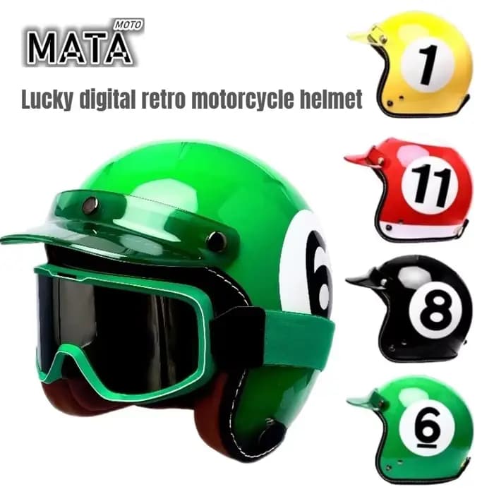 Lucky – casque de moto rétro numérique