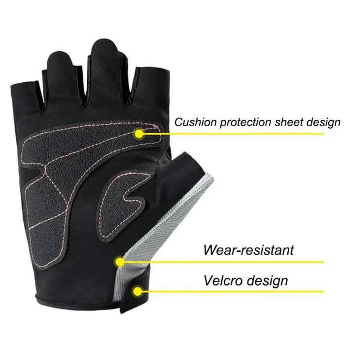 Gants de moto d'été à demi-doigts
