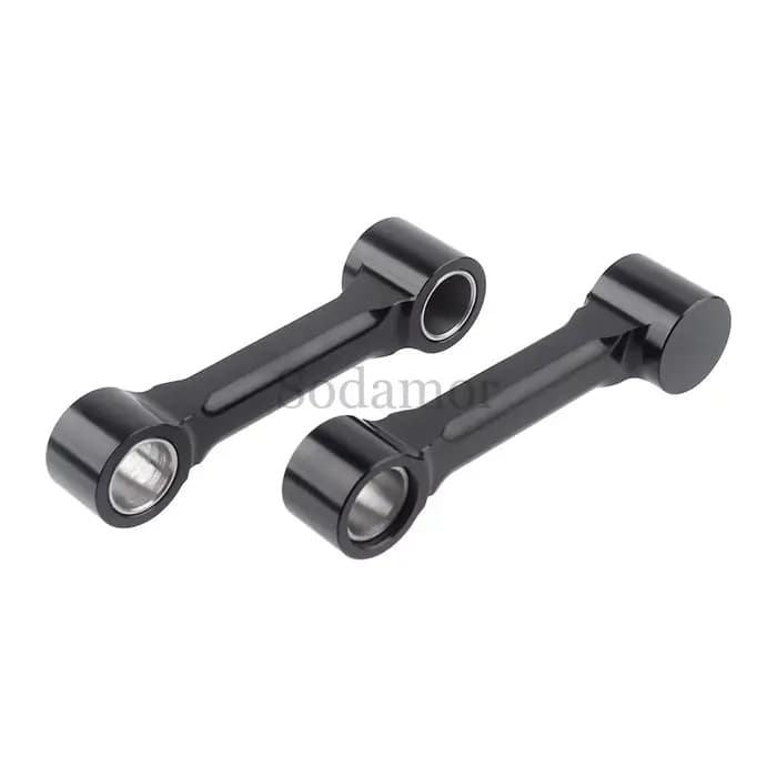 Support de montage de garde-boue avant en aluminium noir/Chrome