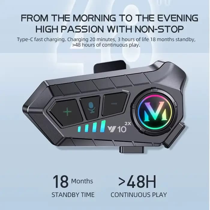 Interphone Bluetooth pour casque de moto