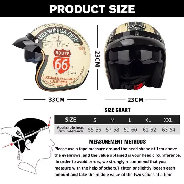 Casque de moto rétro certifié DOT Open Face pour hommes