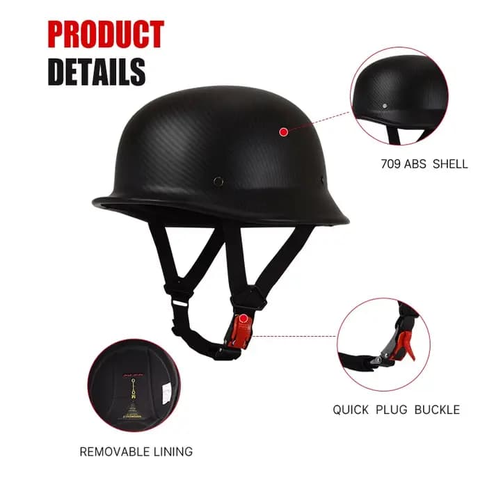 Casque de moto demi-visage pour hommes et femmes
