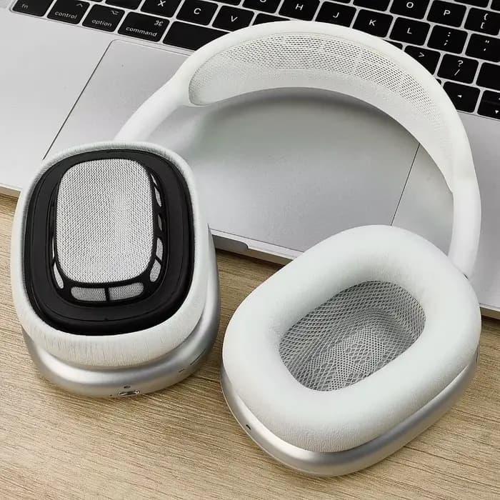 1 paire de coussinets d'oreille de remplacement pour écouteurs, éponge antibruit en mousse, protège-oreilles en peau d'agneau pour Apple Airpods Max Gen 1 2