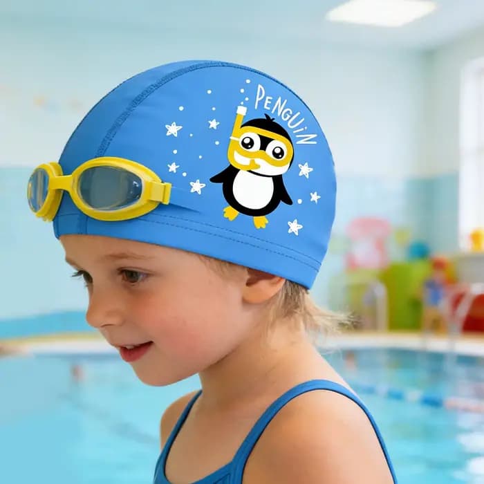 Bonnet de natation élastique, imperméable, avec protection des oreilles, pour piscine et plongée