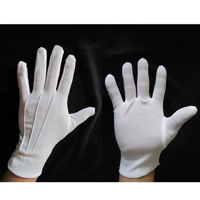 1 paire de gants en coton blanc pour adultes, gants formels blancs pour hommes, garde de smoking, défilé, robe d'inspection du père noël, gants de travail bon marché 2026