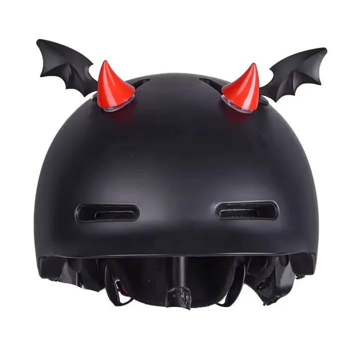 1/2/6 pièces casque court diable cornes décoration autocollants moto vélo