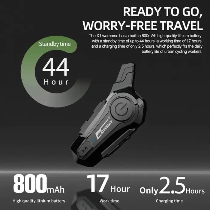 Oreillette Bluetooth sans fil pour moto