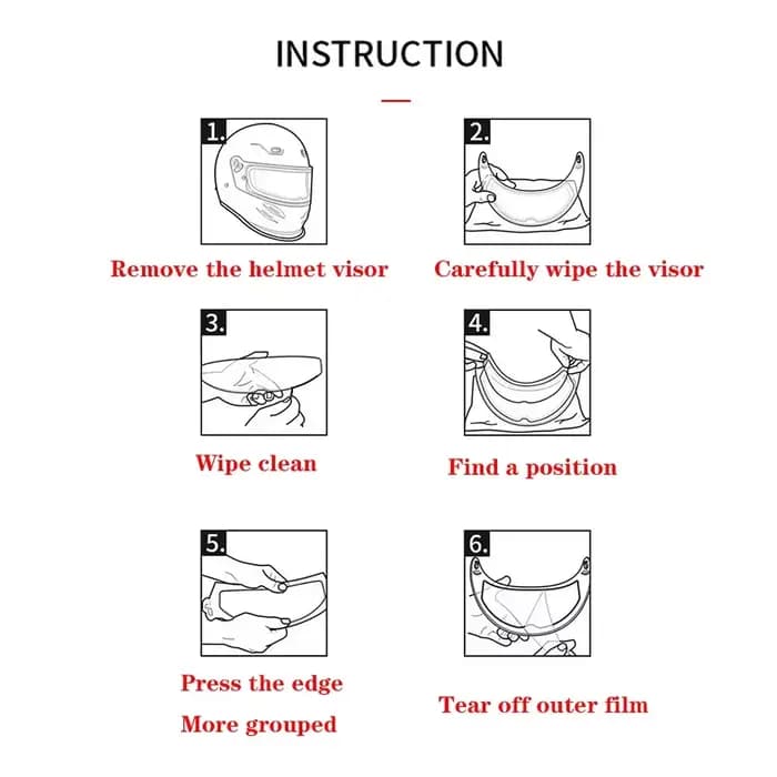 Film anti-buée pour lentille de casque de moto