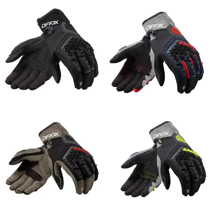 Gants de moto Mangrove en maille textile et cuir véritable