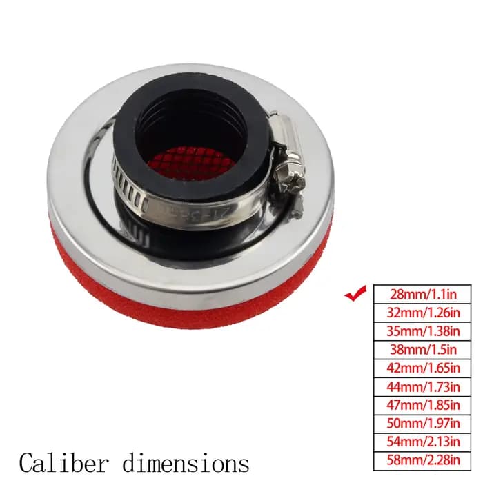 Moto 28 32 35 38 42 45 50 54 58 MM filtre à Air en mousse droite éponge nettoyant