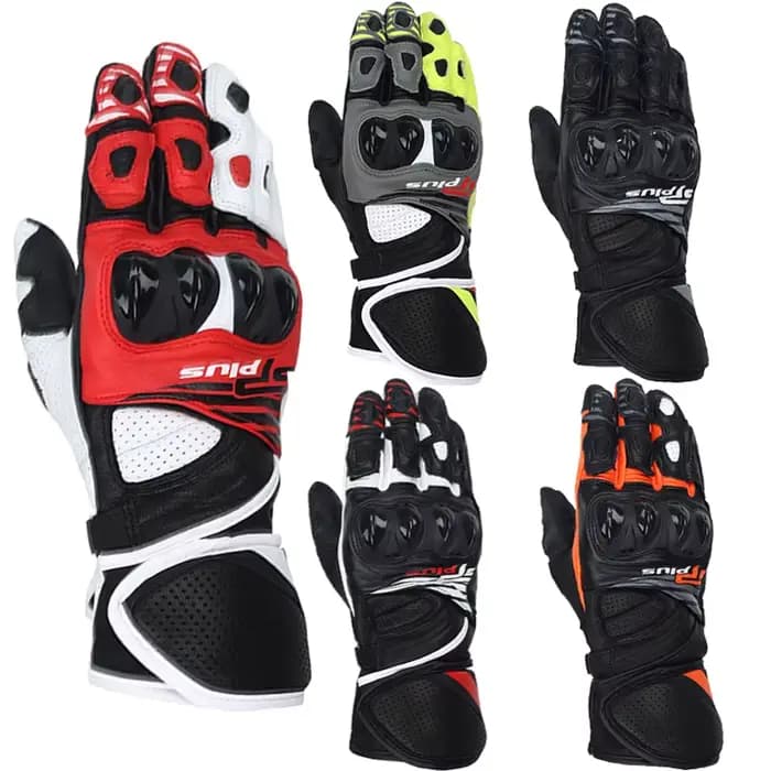 Gants longs de moto 5 couleurs Two-X Motorcycle Race GP Plus R V2 en cuir pour course de vitesse
