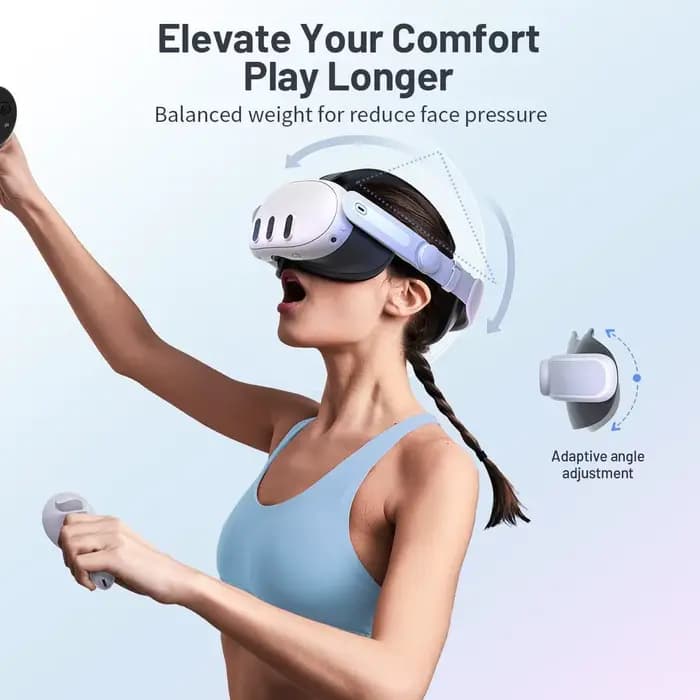 Sangle Elite remplaçable pour casque VR Meta Quest 3S – Améliore le confort – Sangle de tête réglable pour accessoires Meta Quest 3 – Casque