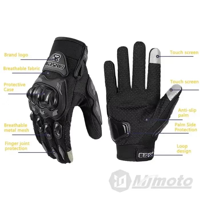 Gants d'escalade de moto en maille d'été