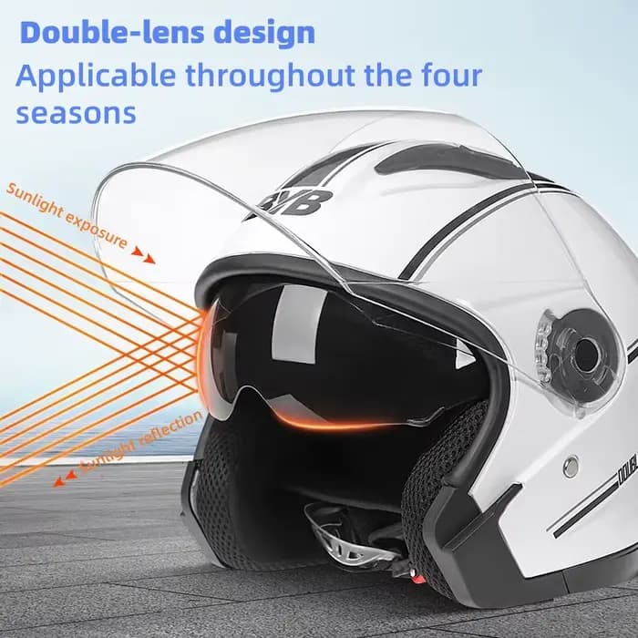 Casque de moto de style ouvert