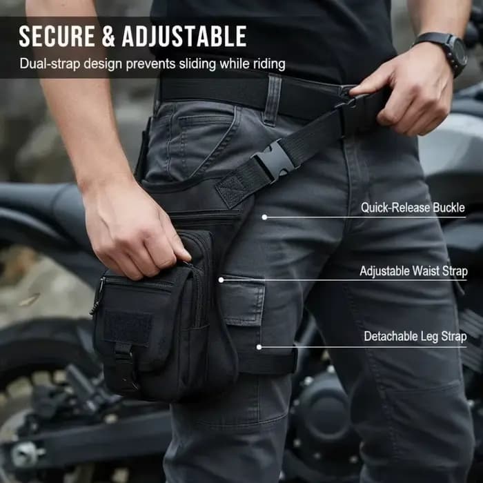 Sacoche de cuisse multifonctionnelle pour moto