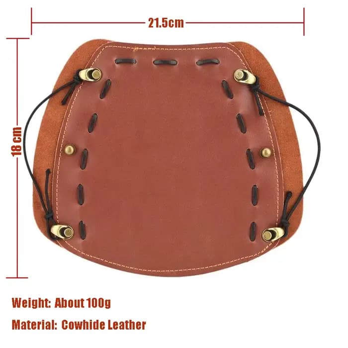 Protège-bras de tir à l'arc en cuir marron fait main avec sangles réglables – Essentiels pour l'archer et la pratique du tir
