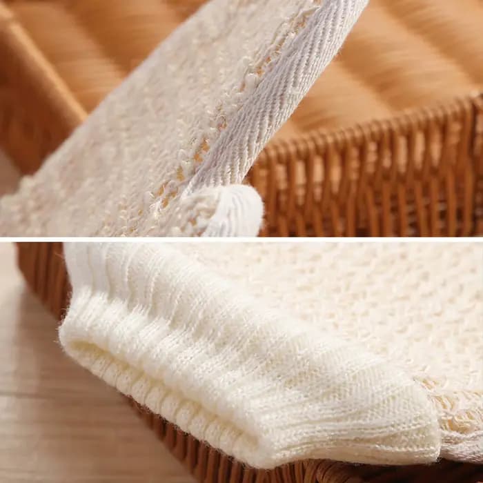 Gant de douche 2 en 1, gommage corporel, épurateur exfoliant doux en coton et lin naturel 1 pièce avec Texture en maille pour Spa à domicile