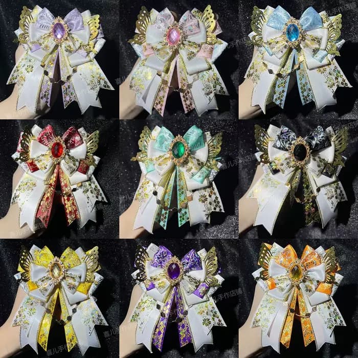 K-pop Idol Concert bricolage accessoires ensemble bâton lumineux breloques Mini nœud papillon porte-clés avec strass scintillants Fan rencontrer Badge Clips