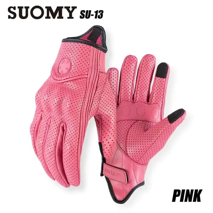 Gants en cuir véritable femme pour moto rétro Anti-chute