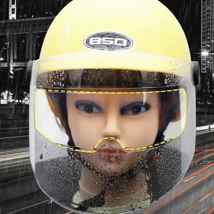 Film anti-pluie et anti-buée pour casque de moto