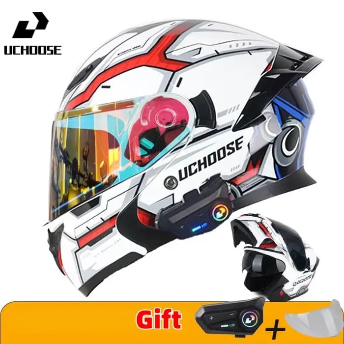 Casque de Moto double lentille
