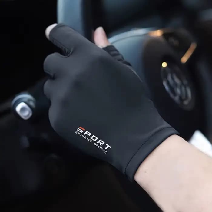 1 paire de gants de moto respirants en soie glacée