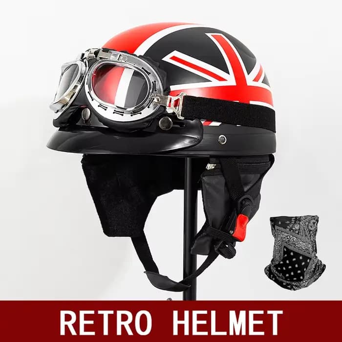 Casque de moto rétro, demi-casque